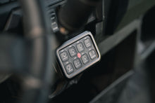 Load image into Gallery viewer, Closeup of Heise Universal 8 Gang Switch installed on UTV.