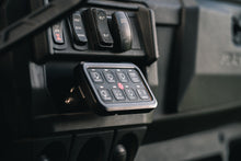 Load image into Gallery viewer, Closeup left view of Heise Universal 8 Gang Switch installed on UTV.